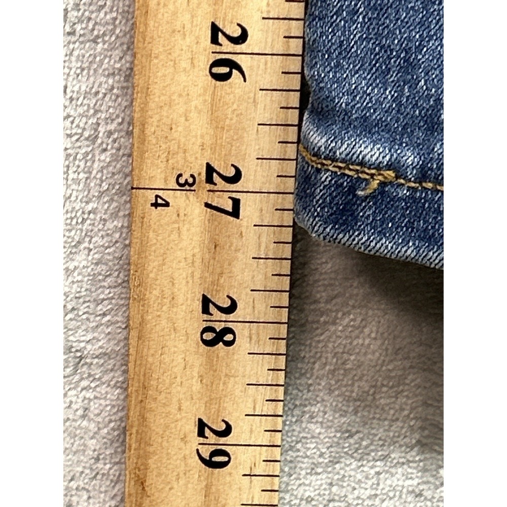 Lee Petites Womens Sz 12P Jeans Blue Relaxed Straight Leg Mid Rise Stretch Pants - Picture 5 of 10